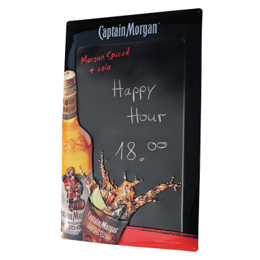 Captain Morgan chalkboard, 40 cm x 60 cm, embossed 