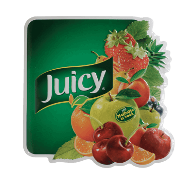 Juicy tin-metal sign, intricately punched tin-metal sign, approx. 40 cm x 40 cm 