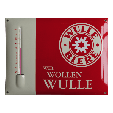 Wulle porcelain enamel thermometer, format 30 x 40 cm 